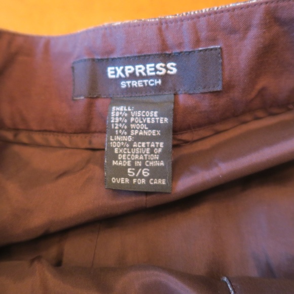 Express Brown Embellished Pants 5/6 Low rise Bootcut Embroidery Sequins - Picture 5 of 5